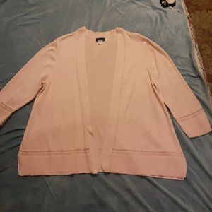 Basic Edition XL Open face Cardigan in Soft Pink